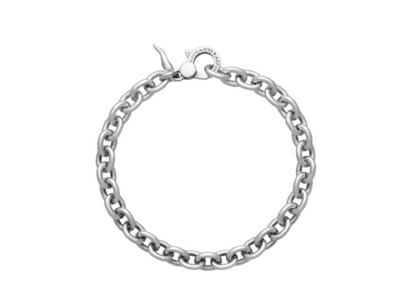 BRACCIALE UOMO ARGENTO CATENA OVALE GRANDE GIOVANNI RASPINI 11338L